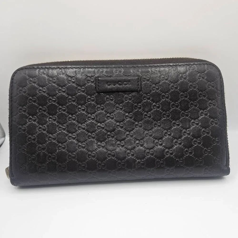 Gucci Micro Guccissima Brown Leather Wallet